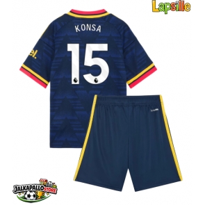 Arsenal Ezri Konsa #15 Vieraspaita Lapsille 2026-27 Lyhythihainen (+ shortsit)